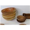 Image 3 : Wooden Bowls - Cheese Cutting Board - Cracker Holder - Dishes