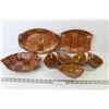 Image 1 : Wooden Tear Drop Shaped Dishes - Leaf Bowl - Plates
