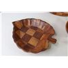 Image 2 : Wooden Tear Drop Shaped Dishes - Leaf Bowl - Plates