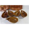 Image 3 : Wooden Tear Drop Shaped Dishes - Leaf Bowl - Plates