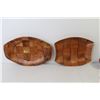 Image 5 : Wooden Tear Drop Shaped Dishes - Leaf Bowl - Plates