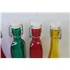 Image 2 : (7) Colored Bottles W/Wire & Plastic Corks