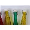Image 2 : (8) Colored Bottles W/Wire & Plastic Corks
