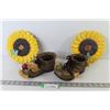 Image 1 : Pottery Style Sunflowers - Shoes