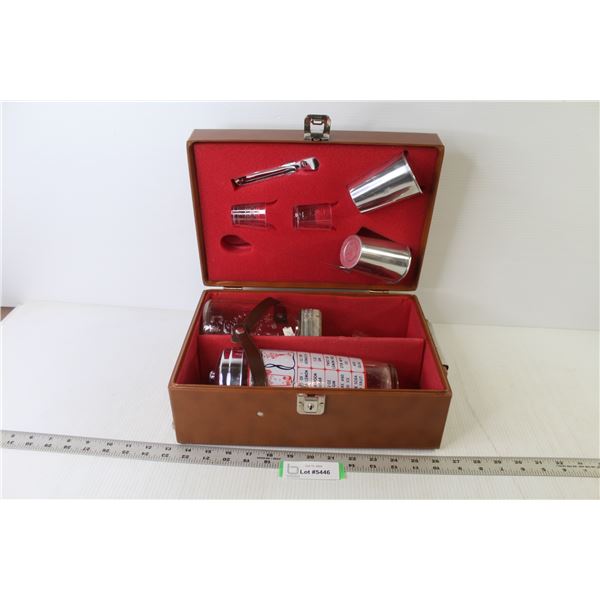 Bar Set in Vinyl Box - Shaker - Glasses - Imperial Sealer Jar