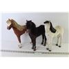 Image 1 : (3) Plastic Horses Covered in Material