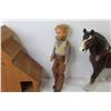 Image 3 : Wooden Loonie Bin Grain Elevator - Doll w/Beard - Plastic Work Horse