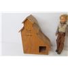 Image 4 : Wooden Loonie Bin Grain Elevator - Doll w/Beard - Plastic Work Horse