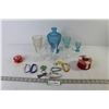 Image 1 : Clips - Poker Chips - Blue Glass Bottle - (3) Crystal Glasses - Other Glasses - YO-YO