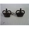 Image 4 : (3) Pair of British Crown Rank Badges plus (2) more