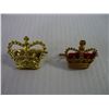 Image 5 : (3) Pair of British Crown Rank Badges plus (2) more