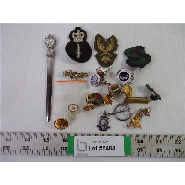 Lot of Assorted Pins, Badges, Patches and Keychain
