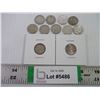 Image 1 : (11) Canadian Silver Dimes- Various Years and conditions