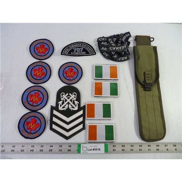 Cleaning Rod Case and Lot of assorted Patches