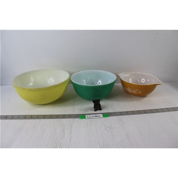 (3) Mixing Bowls, Elephant Figurine
