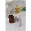 Image 6 : Roughriders Piggy Bank, Silver Bamboo Picture Frame - 5" x 7", Porcelain Basket, Assorted Items