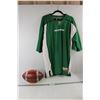 Image 1 : Football Piggy Bank, CFL Saskatchewan XL Shirt Jersey