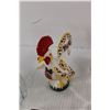 Image 4 : Portugal Glass Decoration, Glass Flower Tray, Roughriders Mug, (2) Mask Decorations, Chicken Decorat