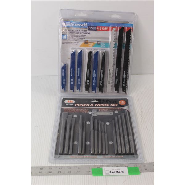 Punch and Chisel Set, Reciprocating Saw Blade Set