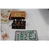 Image 2 : Host Easy Flo Pourer Set, (2) Decorative Plates, Tray, Paper Holder, Clock, Turtles Tin, Small Licen