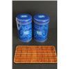 Image 3 : Saskatchewan Bell, (2) Tetley Tea Tins, (4) Small Glasses, Wicker Board