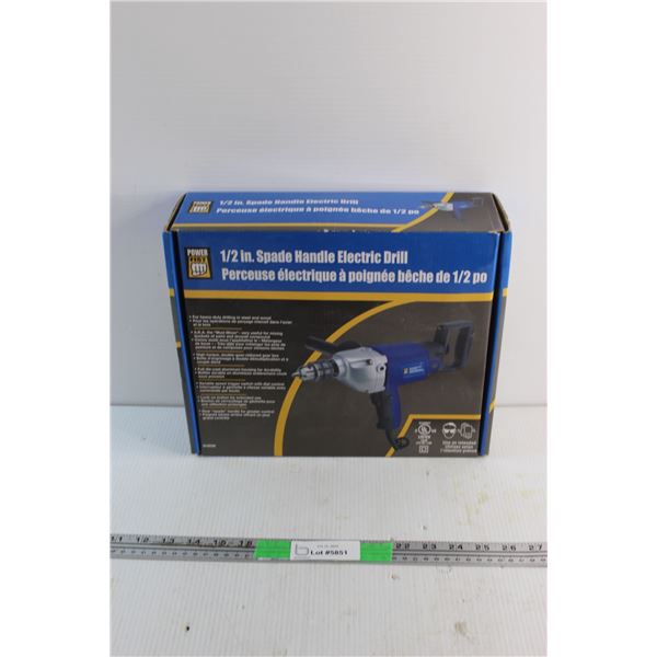 Power Fist 1/2''' Spade Handle Electric Drill - Sealed