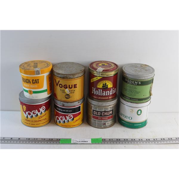 (8) Vintage Assorted Tobacco Tins