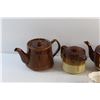 Image 2 : (4) Ceramic Tea Pots and Sugar Bowl