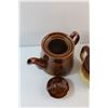 Image 9 : (4) Ceramic Tea Pots and Sugar Bowl