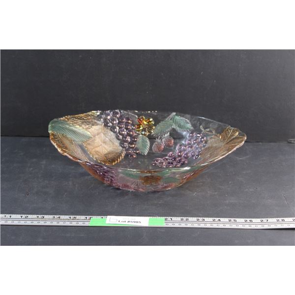 Glass Fruit Bowl 14''