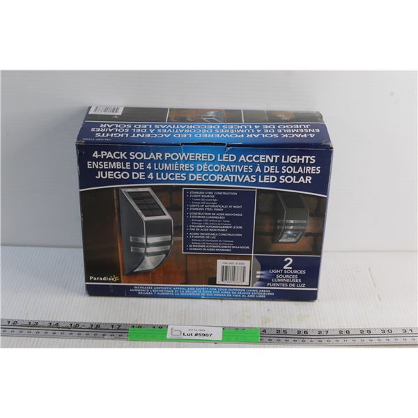 4 Pack Solar Powered LED Accent Lights - As Is