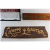 Image 3 : (2) Wooden Wall Signs - ''Prayer Changes Things & ''Happy Easter'' and Car Plate Frame