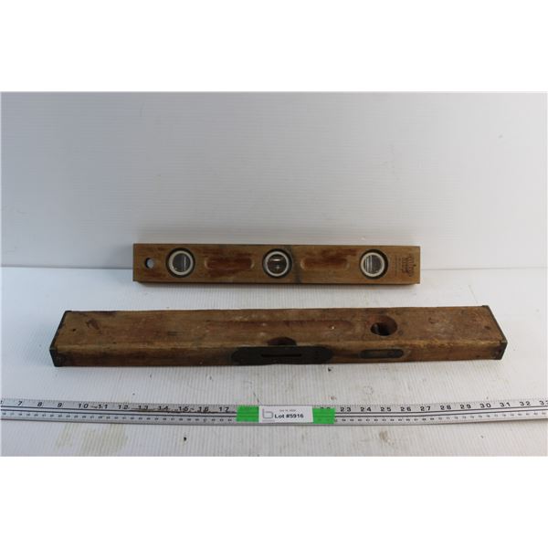 Vintage Wooden Carpenters Levels