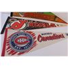 Image 3 : (3) NHL Hockey Pennants: Chicago Blackhawks, NJ Devils, Montreal Canadians