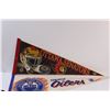 Image 3 : (3) NHL Hockey Pennants: Ottawa Senators, Edmonton Oilers, Anaheim Mighty Ducks
