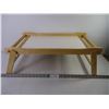 Image 1 : Wood Breakfast Tray with Handle Foldable Legs