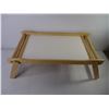 Image 2 : Wood Breakfast Tray with Handle Foldable Legs