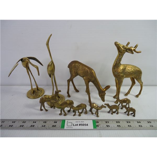 Lot of Assorted Brass Animals (11) Pieces in Total