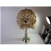Image 1 : Vintage Macrame /Crochet Lamp Shade with Lamp