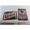 Image 1 : Mack Trucks and Castrol Oil Signs 12'' x 8''