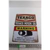 Image 1 : Texaco & Warning 24 Hour Surveillance Signs 12'' x 8''