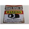 Image 3 : Texaco & Warning 24 Hour Surveillance Signs 12'' x 8''