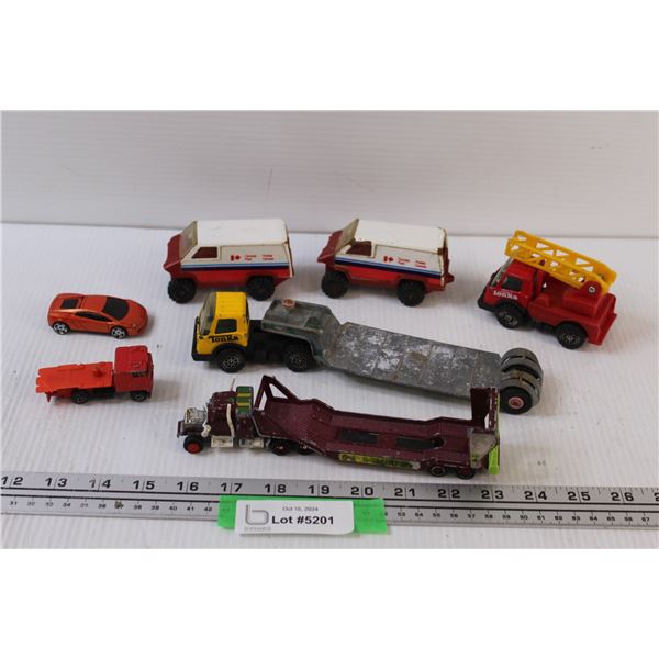 (7) Vintage Tonka & Matchbox Metal Toy Vehicles - Some Wear, as is