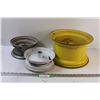 Image 1 : (3) Tire Rims - 9" x 3" & 9" x 6" & 13" x 8" - as is