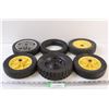 Image 1 : (6) Lawnmower Hard Turf Tires - 8" Diameter, as is