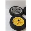 Image 2 : (6) Lawnmower Hard Turf Tires - 8" Diameter, as is