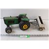 Image 1 : Tonka Metal Tractor Toy & Seeder - Some Wear