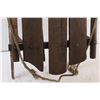 Image 3 : Antique Wood & Metal Toboggan - 32" x 14" - Some Wear, as is