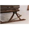 Image 5 : Antique Wood & Metal Toboggan - 32" x 14" - Some Wear, as is