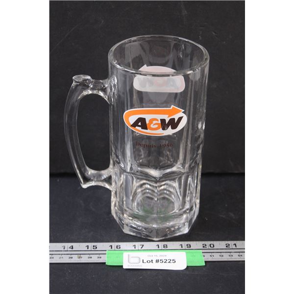 Large A & W Glass Mug